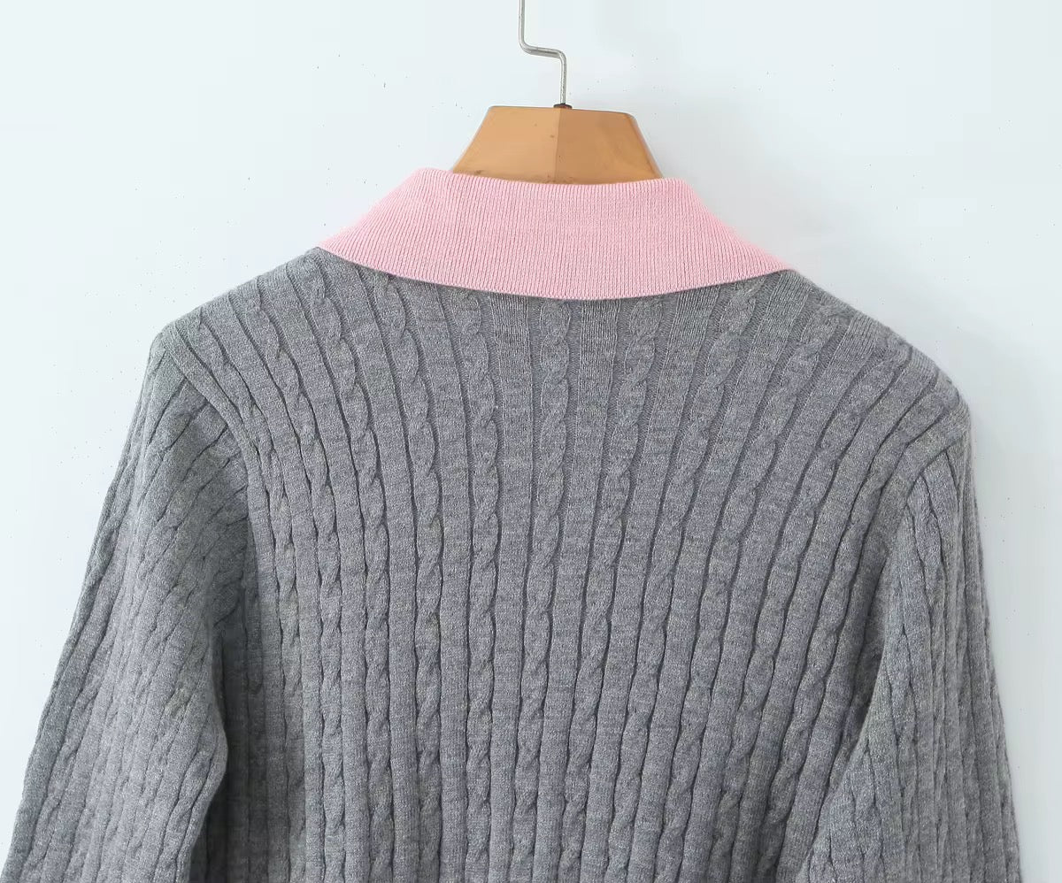 كارديغان بولوو كلاسيك بأزرار أمامية