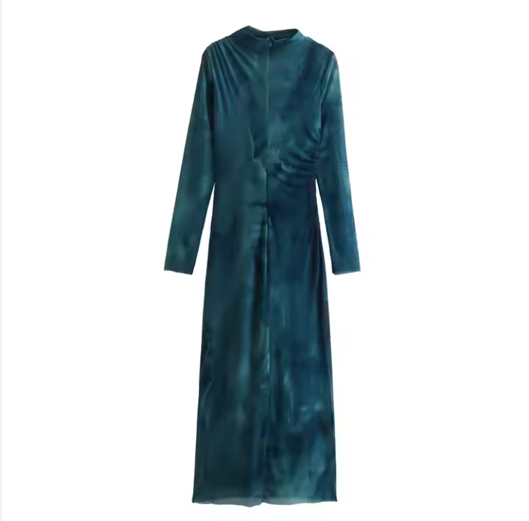 فستان طويل كامل مبطن ما عدا اليدين