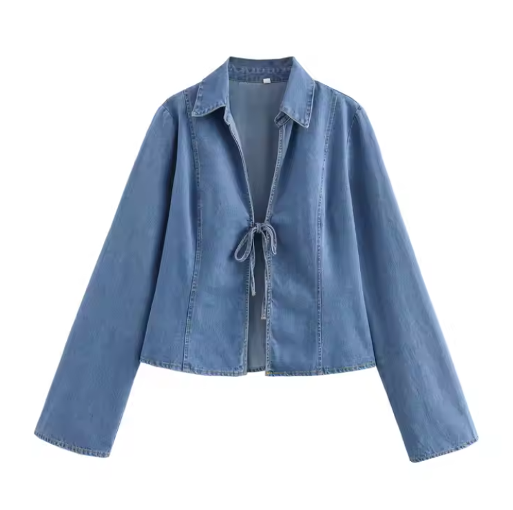 جاكيت جينز صيفي بربطة