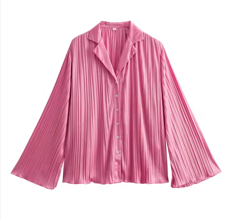 طقم قطعتين زهري قميص وبنطلون