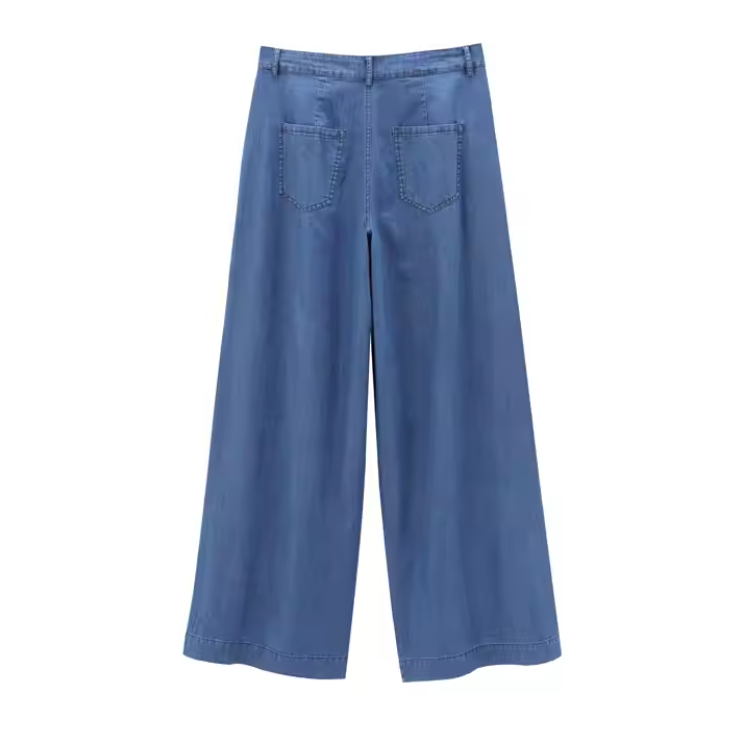 طقم جينز قطعتين صيفي خفيف بارد بنطلون وقميص