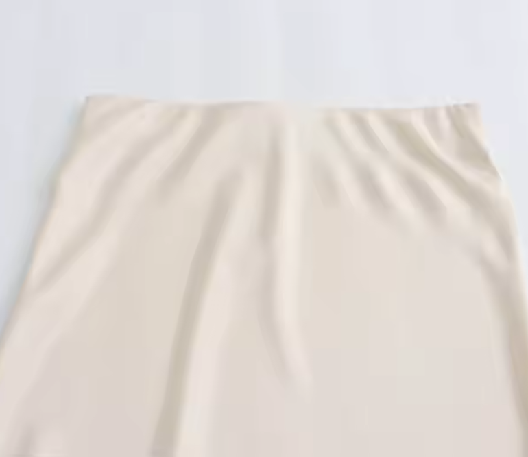 تنورة ستان بمغيط داخلي عند الخصر متوفرة بلونين