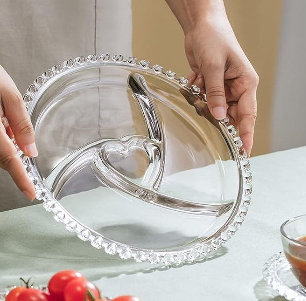 صحن زجاج ثقيل دائري