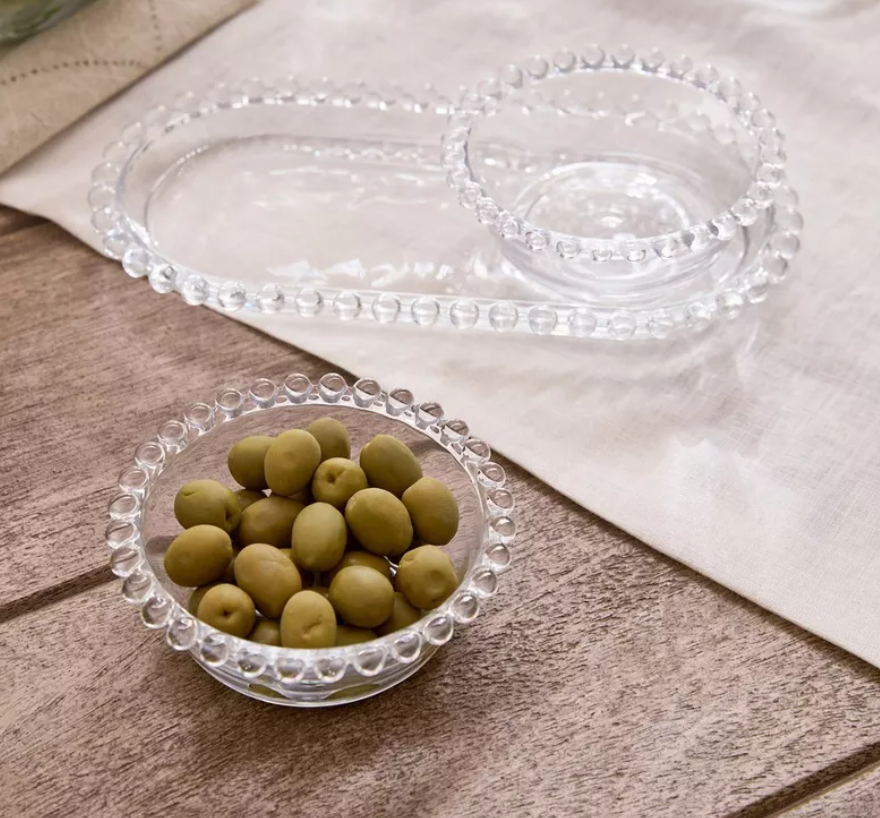 طقم زجاج ثقيل 3قطع طول 25سم بعرض 10سم