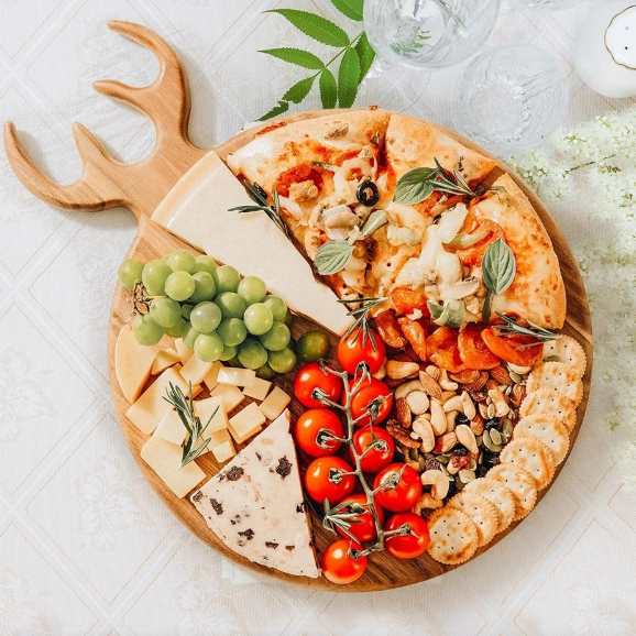 مفرمة حجم كبير خشب أكاسيا قياس 41*30سم