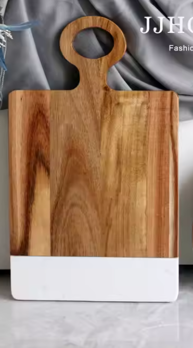 مفرمة خشب مع رخام أبيض حجم كبير قياس38*23سم