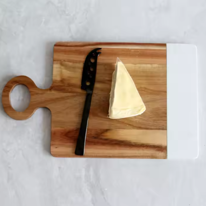 مفرمة خشب مع رخام أبيض حجم كبير قياس38*23سم