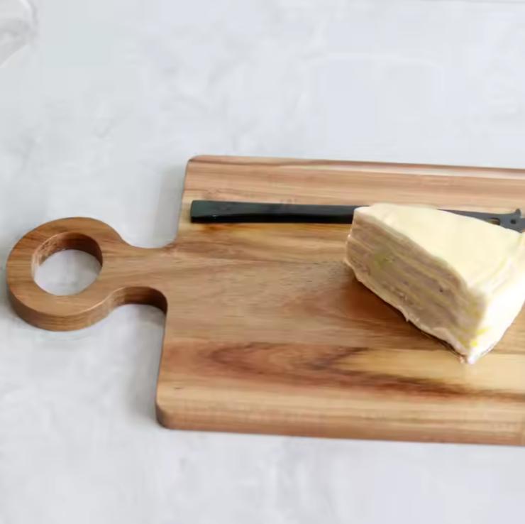 مفرمة خشب مع رخام أبيض حجم كبير قياس38*23سم