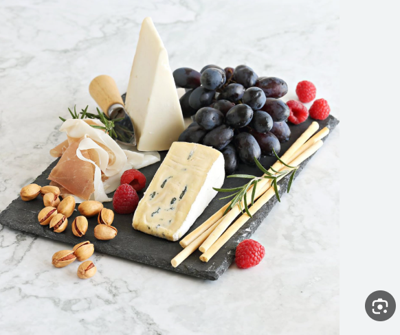 ألواح تقديم طعام حجر أسود طبيعي صحي متوفر بعدة أشكال وأحجام