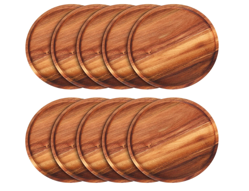 صحن خشب دائري قطر 20سم