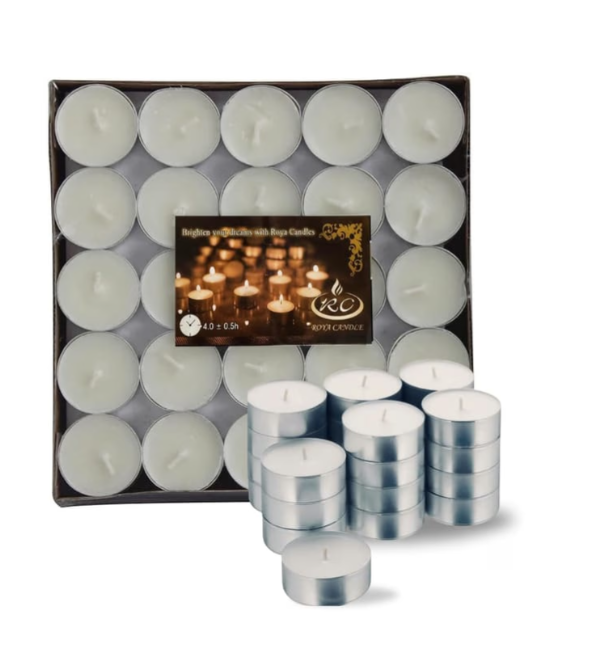 بكيت 50 شمعة تبقى الشمعة مشتعلة لمدة ساعة