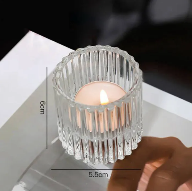 شمعدان (أخضر ,شفاف)