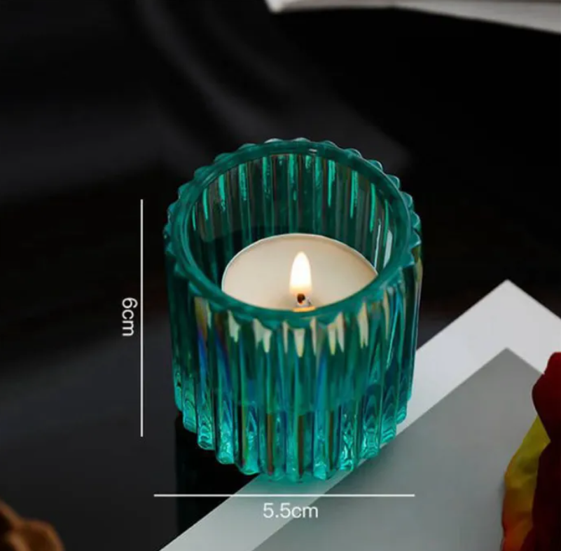 شمعدان (أخضر ,شفاف)
