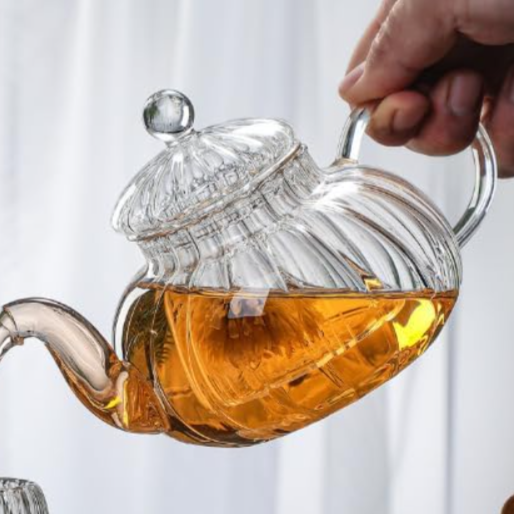 إبريق زجاج سعة لتر مع مصفاة داخلية