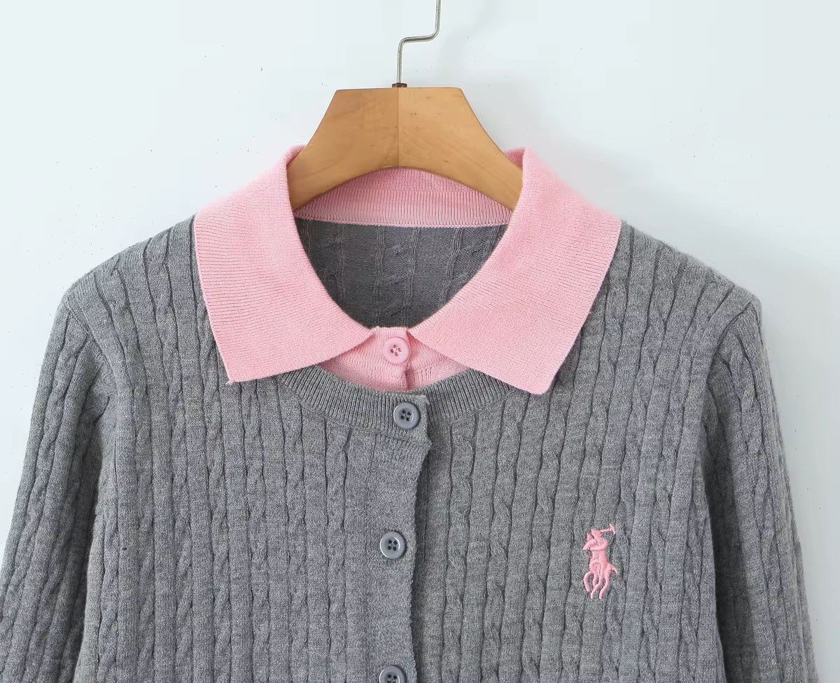 كارديغان بولوو كلاسيك بأزرار أمامية