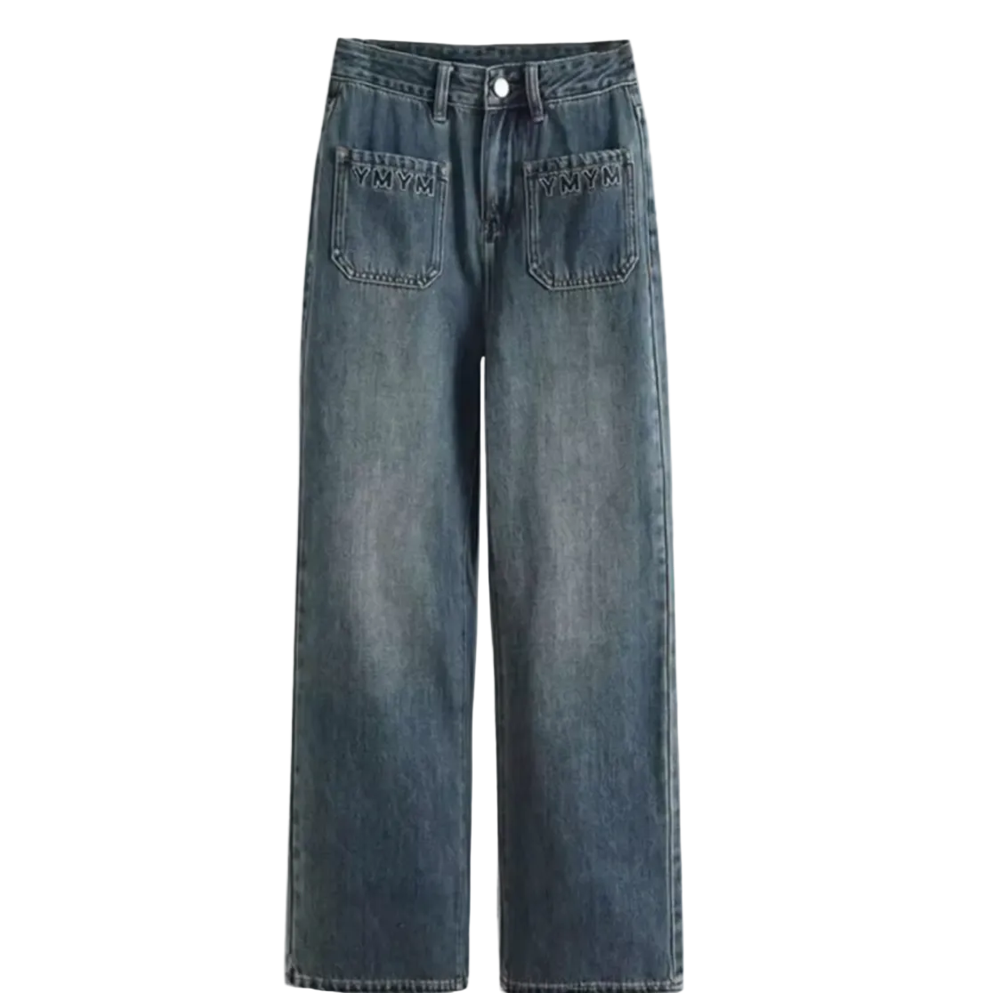 بنطلون جينز ذو أرجل واسعة