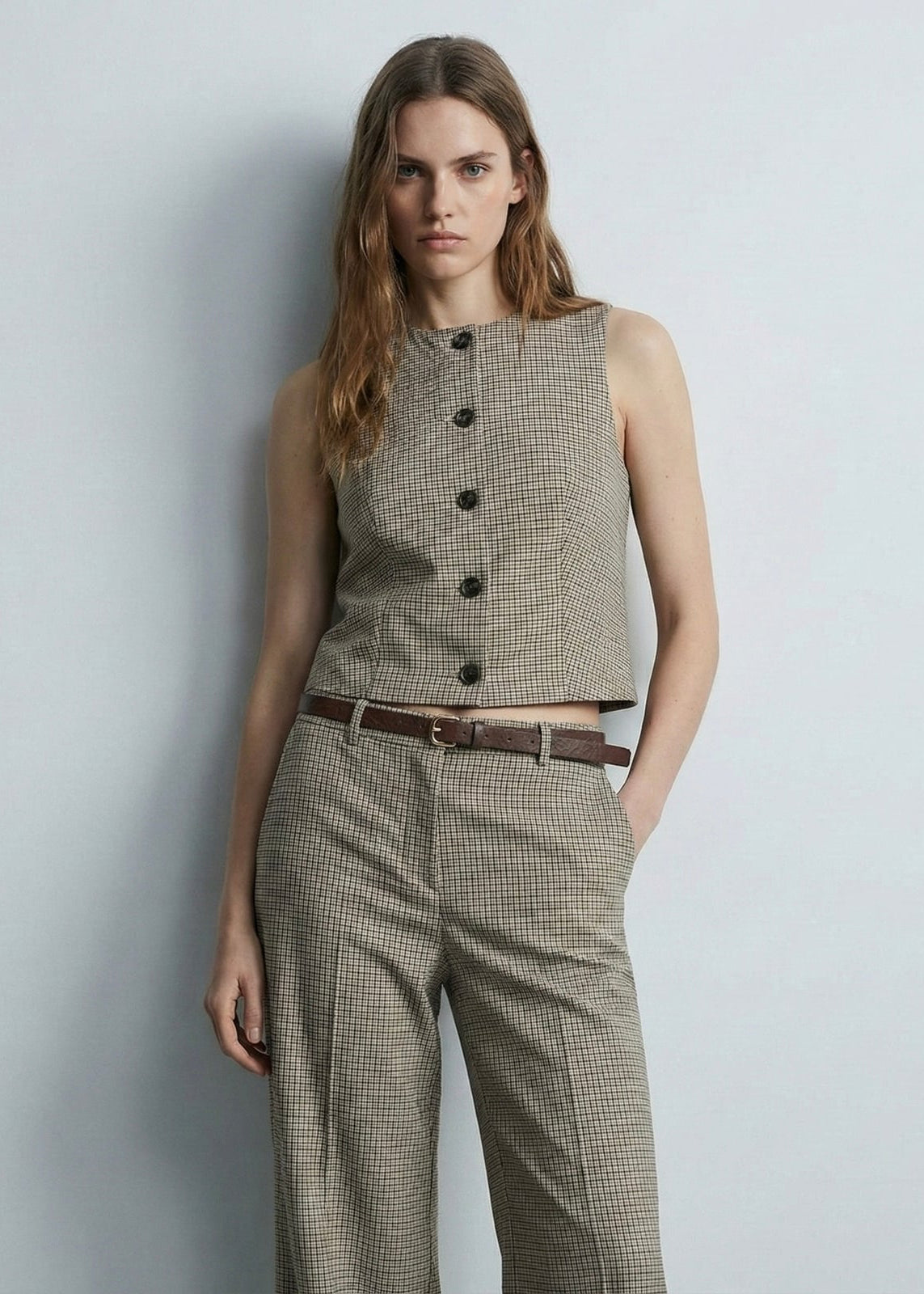 (VIP) طقم كلاسيك قطعتين كاروهات