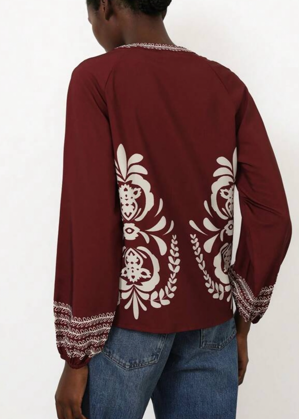 بلوز صيفي برغندي