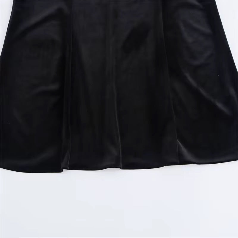 تنورة مخمل كلاسيك أنيقة