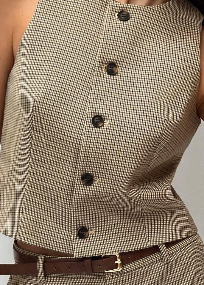 (VIP) طقم كلاسيك قطعتين كاروهات