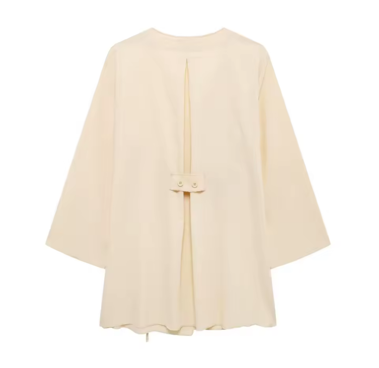 قميص بربطة باللون البني واللون البيج